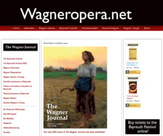 Wagneropera.net(Richard Wagner and Wagner Operas) Screenshot