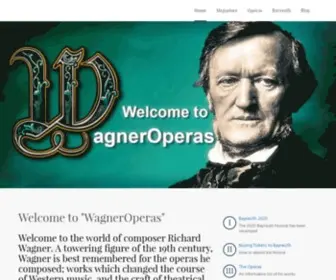 Wagneroperas.com(The World of Composer Richard Wagner and his Great Operas) Screenshot