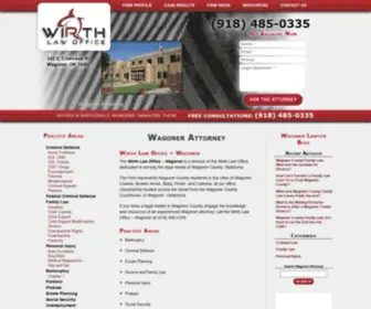 Wagonerattorney.com(Wagoner AttorneyWirth Law Office) Screenshot