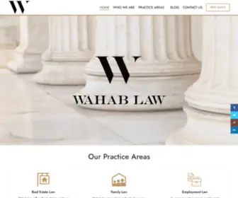 Wahablaw.com(Wahab Law) Screenshot