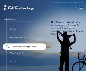 Wahbexchange.org(Washington Health Benefit Exchange Washington Health Benefit Exchange) Screenshot
