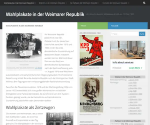 Wahlplakate-Archiv.de(Wahlplakate in der Weimarer Republik) Screenshot