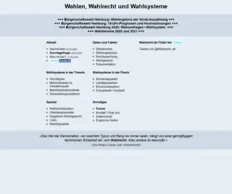 Wahlrecht.de(Informationen und News zu Wahlen) Screenshot