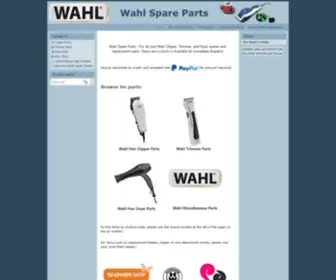 Wahlspareparts.com.au(Wahl Spare Parts) Screenshot
