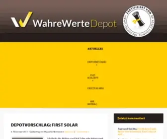 Wahre-Werte-Depot.de(Wahre Werte Depot) Screenshot