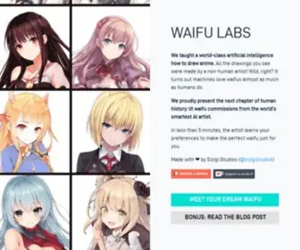 Waifulabs.com(The next chapter of human history) Screenshot