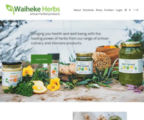 Waihekeherbs.co.nz(Waiheke Herbs) Screenshot