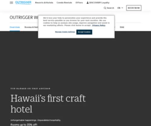 Waikikibeachcomber.com(Outrigger resorts & hotels) Screenshot
