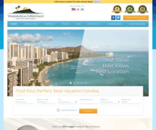 Waikikibeachrentals.com(Waikiki Beach Rentals) Screenshot