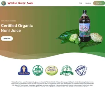 Wailuarivernoni.com(Wailua River Noni Juice) Screenshot