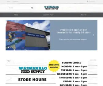 Waimanalofeed.com(Waimanalo Feed Supply) Screenshot