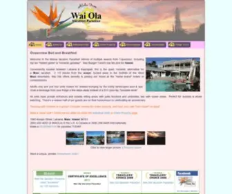 Waiola.com(Ocean View Bed and Breakfast) Screenshot