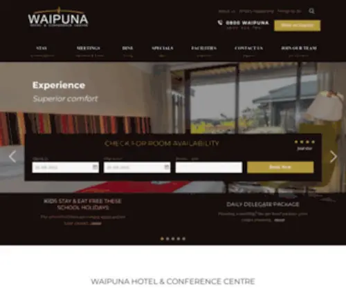 Waipunahotel.co.nz(Waipuna Hotel Auckland) Screenshot