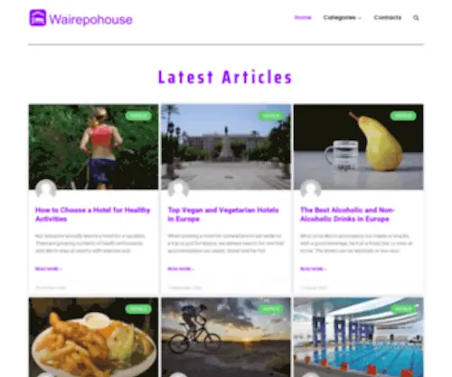 Wairepohouse.co.nz(All About Hotels and Food) Screenshot