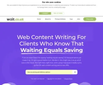 Wait.co.uk(UK Content Writers & Web Content Writer Services) Screenshot