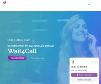 Wait4Call.com(Benvenuto in Wait4Call) Screenshot