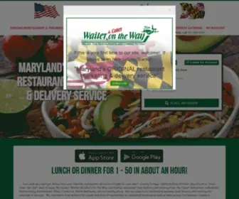 Waiteronthewaymd.com(Food Delivery) Screenshot