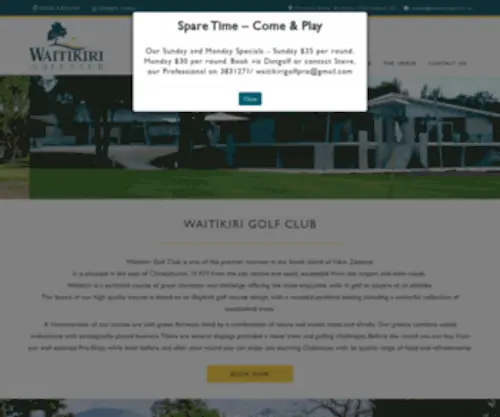 Waitikirigolf.co.nz(Waitikiri Golf Club) Screenshot