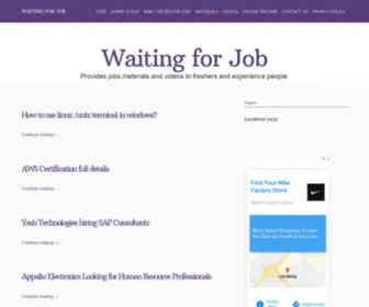 Waitingforjob.com(Jobs for freshers and experience people) Screenshot