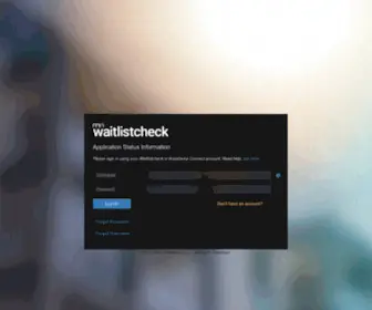 Waitlistcheck.com(Log On) Screenshot