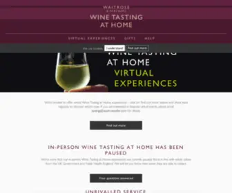 Waitrosewinetasting.com(Waitrose wine tasting at home) Screenshot