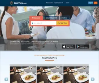 Waittime.com(Restaurant Wait Times) Screenshot