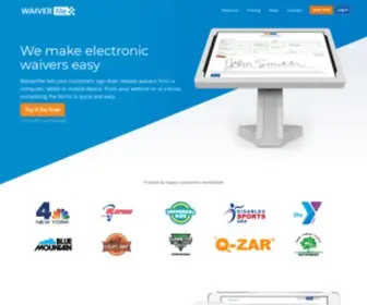 Waiverfile.com(WaiverFile offers an online waiver form system) Screenshot