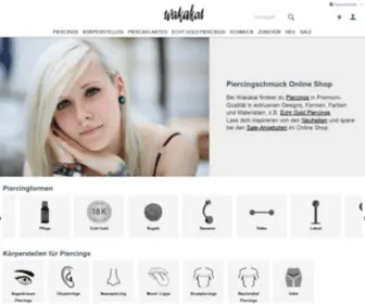 Wakakai.com(Piercingschmuck Wakakai Online Shop) Screenshot