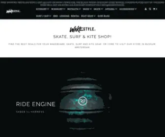 Wake-STyle.com(Skate, Wake, Surf & Kite shop in Bussum, Amsterdam) Screenshot