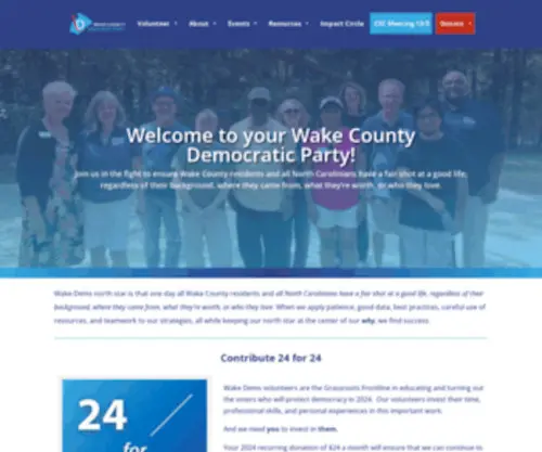 Wakedems.org(Wake county democratic party) Screenshot