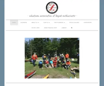 Wakekayak.org(Whatcom Association of Kayak Enthusiasts) Screenshot