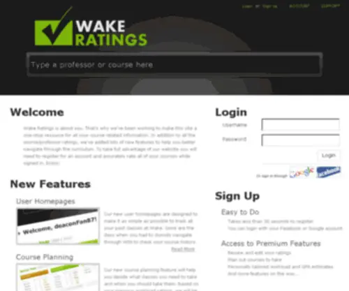 Wakeratings.com(Wake Ratings) Screenshot