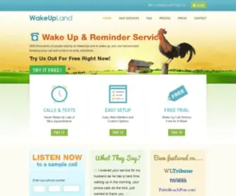 Wakeupland.com(Wake Up Calls) Screenshot