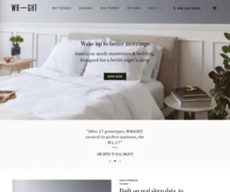 Wakeupwright.com(WRIGHT mattresses & bedding) Screenshot