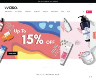 Wako.com.my(Wako Skin Care & Cosmetic) Screenshot