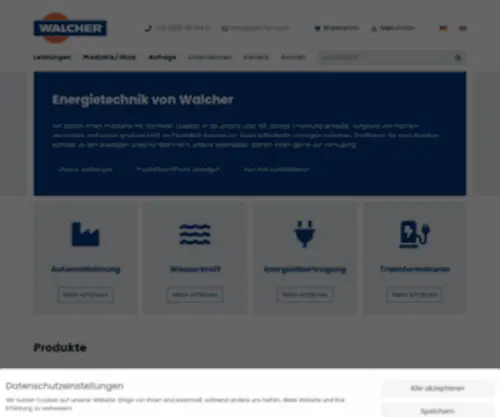 Walcher.com(Start) Screenshot