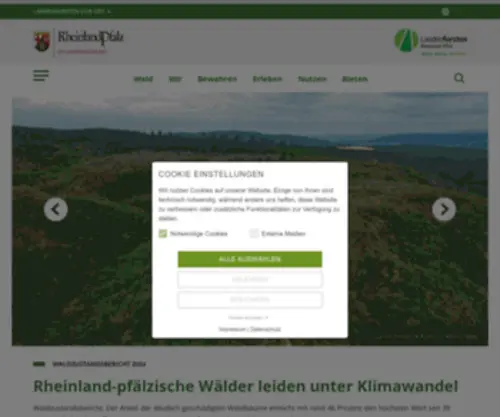 Wald-RLP.de(Landesforsten Rheinland) Screenshot