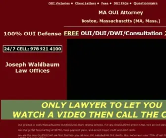 Waldbaumlaw.com(MA OUI Attorney) Screenshot