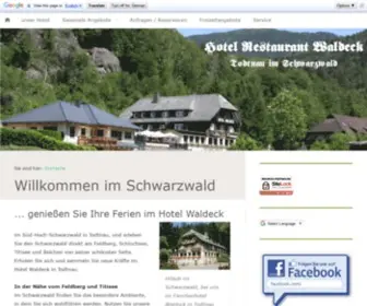 Waldeck-Todtnau.de(Hotel Waldeck) Screenshot