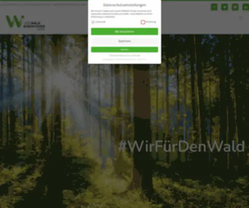 Waldeigentuemer.de(Herzlich Willkommen bei der AGDW) Screenshot