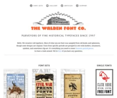 Waldenfont.com(The Walden Font Co) Screenshot