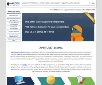 Waldentesting.com(Pre Employment Testing with Walden Aptitude Testing Inc) Screenshot