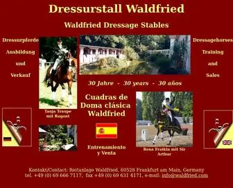 Waldfried.com(Willkommen beim Dressurstall Waldfried) Screenshot