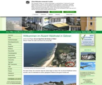 Waldhotelgoehren.de(Waldhotel Göhren auf Rügen) Screenshot