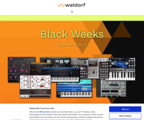 Waldorf-Music.info(High-quality synthesizers from Germany) Screenshot