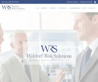 Waldorfrisksolutions.com(Risk Management Insurance) Screenshot