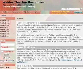 Waldorfteacherresources.com(Home-Waldorf Teacher Resources) Screenshot