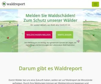 Waldreport.de(Helfen Sie uns Deutschlands Wälder zu schützen) Screenshot