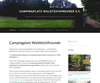 Waldteichfreunde.eu(Camping in der Kulturlandschaft Moritzburg) Screenshot