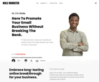 Walemarketer.com(Digital Marketer and Graphics Designer in Lagos) Screenshot